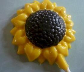 Chocolate Sunflower Lollipops for Spring/Summer Set of 6