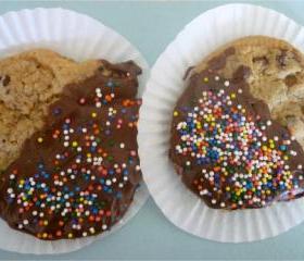 Chocolate Dipped Chocolate Chip Cookies 2 Dozen