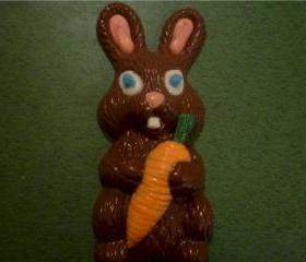 Chocolate Easter Bunny with a carrot