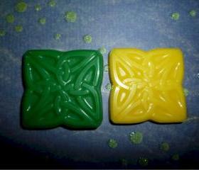 Chocolate Celtic Candy Knotwork Cupcake Topper Plaques Set of 24