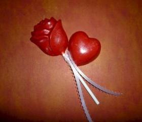 Chocolate Hearts and Flowers Romantic Set - Dozen Roses, 2 Hearts