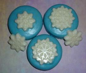 Chocolate Covered Oreo with Snowflakes Set of 12