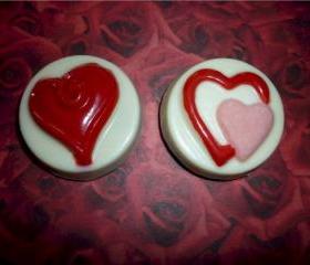Heart Design Chocolate Covered Oreos Romance Valentines Day Set of 12