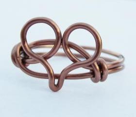 Antique Copper Heart Ring
