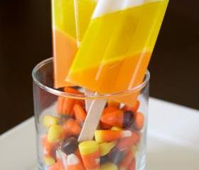 Halloween Soap - Halloween Candy Corn Popsicle Soap (15 PERCENT OFF) 