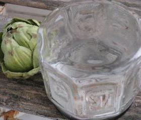 1950s Barbasol Glass Jar Old Shaving Container Vintage