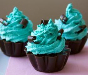 Cupcake Soap - Choco- Peppermint Cupcake Soap - Goat Milk Soap