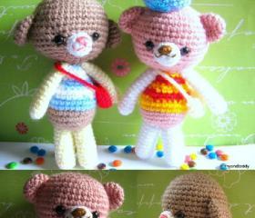 pdf little dog and bear amigurumi crochet pattern-luulla