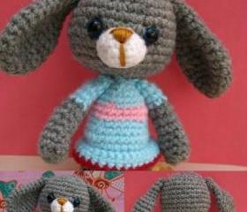pdf vicky bunny rabbit amigurumi crochet pattern-luulla