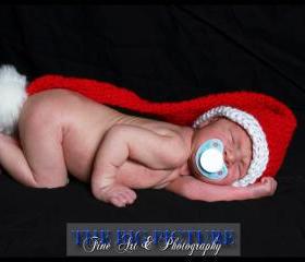 SALE Santa's Little Helper elf hat, newborn