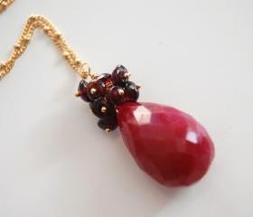 Beautiful Ruby and garnet necklace