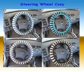Knit Steering Wheel Cover, Wheel Cozy - Choose your own color (SWC2,3,4)
