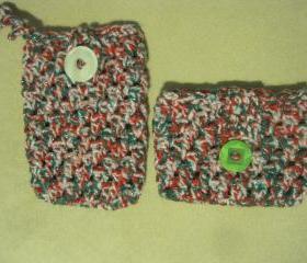 Holiday Sale - Crochet wallet & Case for Cell phone - small - merrier multi (tog1)