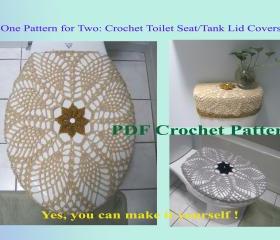 One Pattern for Two - Toilet Seat Cover & Toilet Tank Lid Cover (11VC2012)