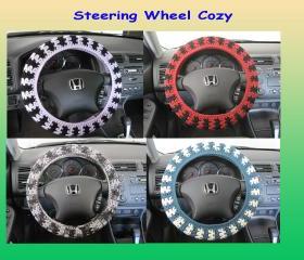Crochet Steering Wheel Cover, Wheel Cozy - Choose your own color (SWC5,6,7,8)