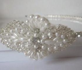 Luxury Hair Piece - AVA - Crystal Rhinestone Headband