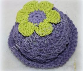 Crochet cotton flower sunhat