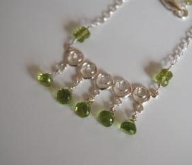 Peridot and Sterling silver Necklace