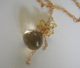 Gorgeous Lemon quartz onion briolette necklace