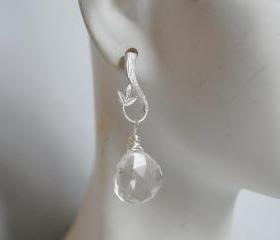 Rock Crystal Dangle Earrings