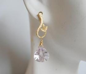 Pink amethyst Dangle Earrings