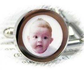 Daddy's First Father's Day Photo Cuff Links
