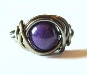 Purple Mountain Jade Ring 