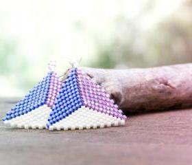 Mystic arrows. Geometric jewelry color block triangles dangle earrings. Dreamy. 