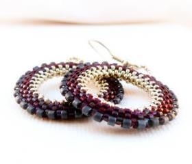 Cherry Silver Chic Wheel. January fashion jewelry. Hoop Earrings Street style. Birthday gift idea under 50