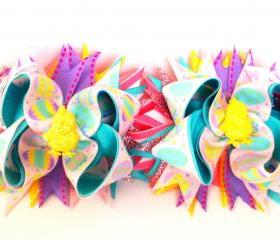 Glitzy Easter Pigtail Set