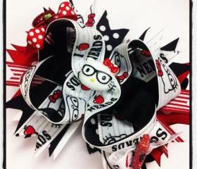 Hello Kitty 'I love Nerds' Boutique Style Hairbow