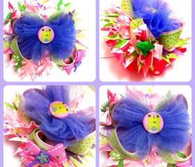 Frog Princess Over the Top Boutique Style Hairbow