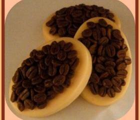 Soap - French Vanilla Coffee Bean Massage Bar - made with goat's milk
