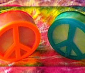 Peace Sign Soap - Tie Dye - Choose your colors and scent