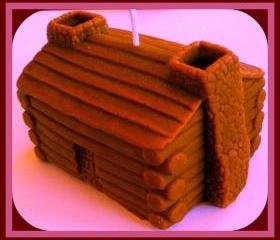 Soy Candle - Log Cabin - 3D - choose your scent