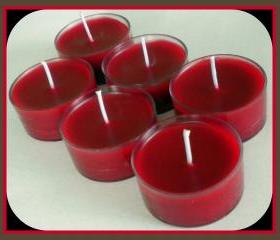 Tealight Candles - Set of 6 - Pomegranate