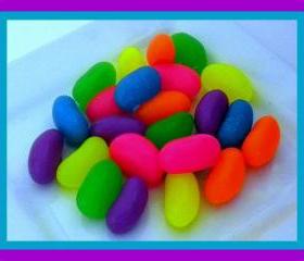 Jelly Bean Soaps - Easter Soaps - Set of 24 - Neon Colors