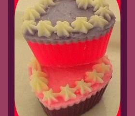Soap - Mini Heart Cupcake Soaps (2) - Choose Your Scent