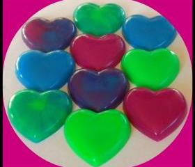 Heart Soaps - 100 - You Choose Scents and Colors - Weddings, Party Favors, Bridal Showers