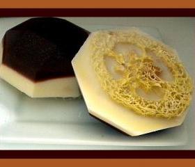Loofah Soap - Mocha Latte Coffee Goat Milk Soap Exfoliator