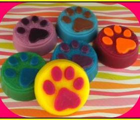 Soap - Paw Print Goat Milk Soap - You Choose Colors and Scent