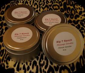 Soy Massage Candle - Lavender scented - 4 oz