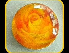 Magnet - Yellow Rose - Meaning "Friendship and New Beginnings" - 1 Inch Glass Circle - Valentine's Day