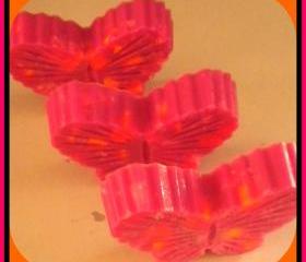 Soap - Salt Bar - Butterfly Citrus Exfoliating Goat Milk Soap - Made with Dead Sea Salt - Pink Grapefruit and Sweet Orange Scented