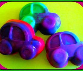 Soap - Party Favors - Tie Dye Cars - Your Choice of Fragrances and Colors - Set of 8