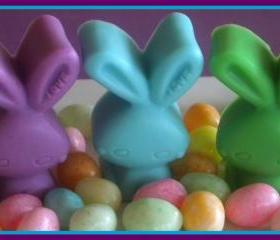 Easter Bunny Soaps - Set of 3 - Lavender, Pastel Blue, Pastel Green
