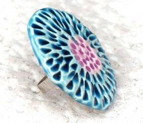 Blue and lavender ring Spring collection