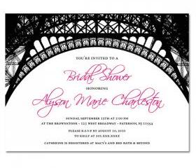 Paris Theme Custom Invitations