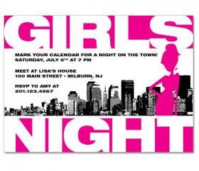 Girls Night Out Custom Invitation