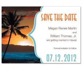 Tropical Destination Custom Save the Date